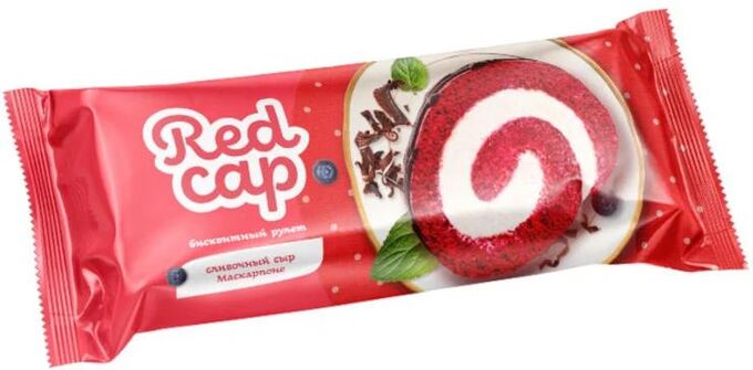 Яшкино Рулет бисквитный Redcap с сыром Маскарпоне 200г