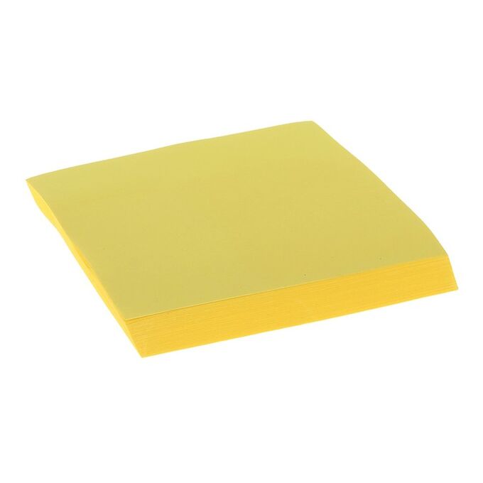 Calligrata Блок с липким краем, 76 мм х 76 мм, 100 листов, флуоресцентный, жёлтый
