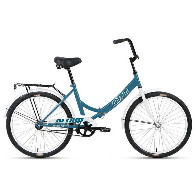 Велосипед 24&quot; Altair City, 2021, цвет голубой/белый, размер 16&quot;