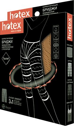Хотекс &quot;Hotex®&quot; бриджи черные, корректирующие медицинские компрессионные с пропиткой