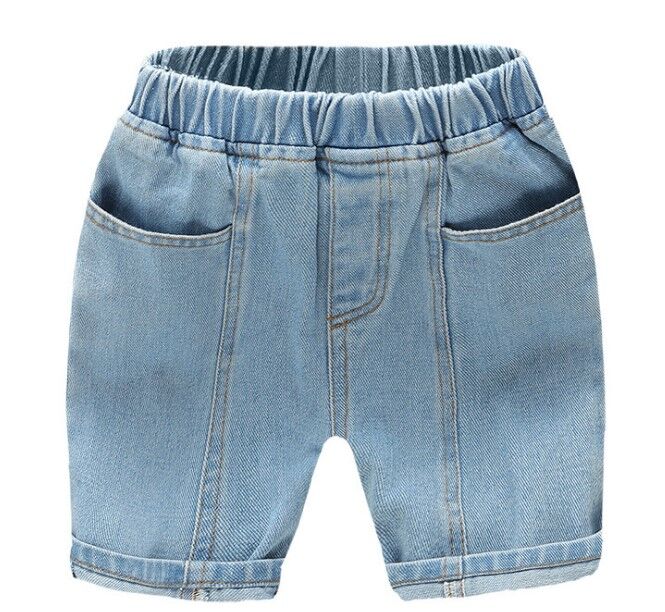 Джинсовые шорты для мальчика, с карманами, цвет голубой