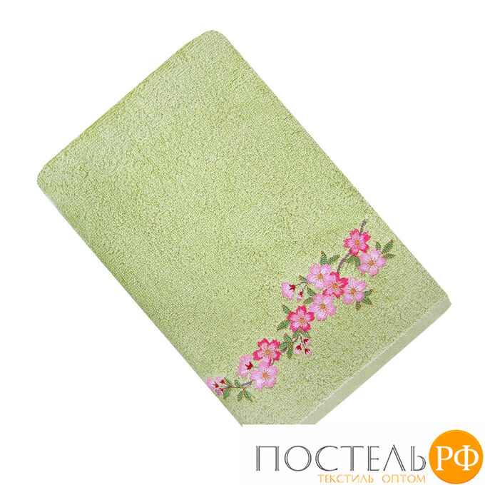 Tana Home Collection САКУРА 50*90 зеленое полотенце махровое