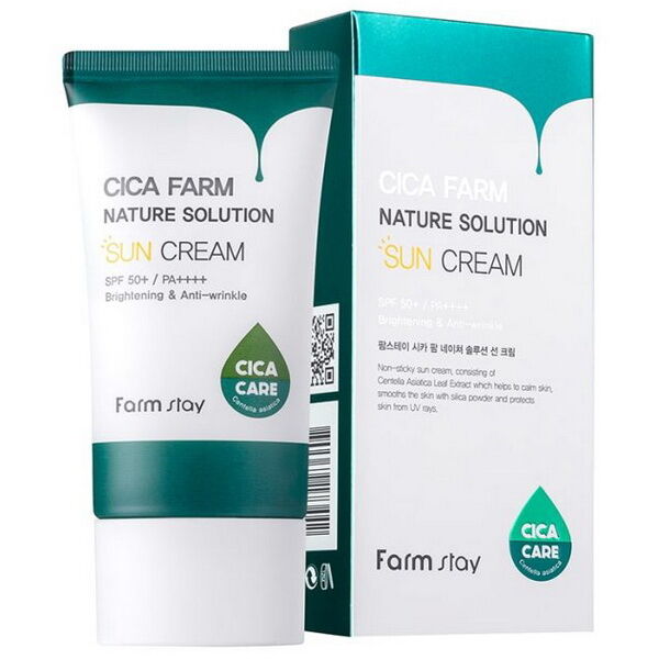 Farm Stay Солнцезащитный крем с центеллой азиатской FarmStay Cica Farm Nature Solution Sun Cream SPF50+ PA++++, 50гр