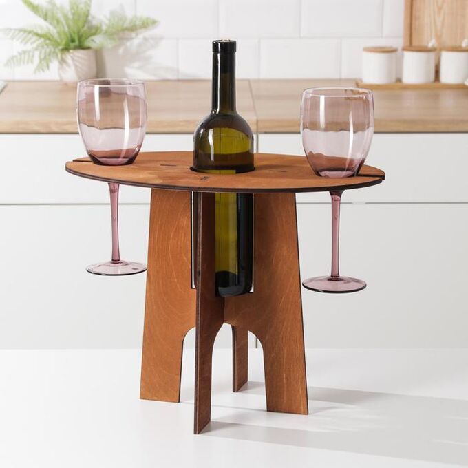 Клик Мебель Столик-поднос для вина и двух бокалов, 40?25?30 см