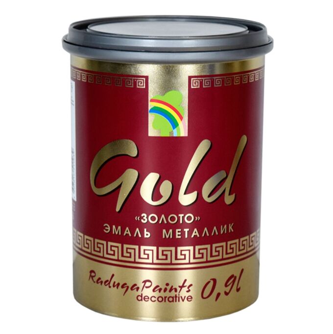 Радуга Эмаль декоративная металлик GOLD 0,25л