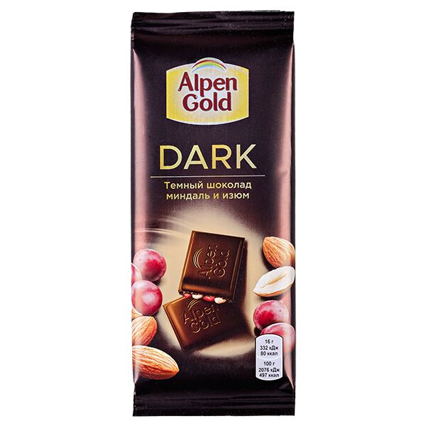 Шоколад Alpen Gold Dark темный 80 г