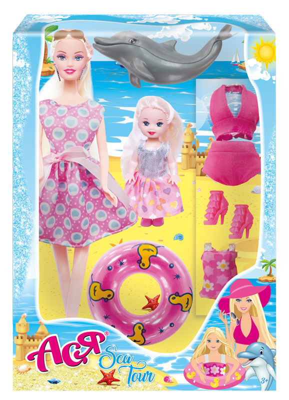Кукла Ася &quot;Морское приключение&quot; набор с мини куклой арт.35103
