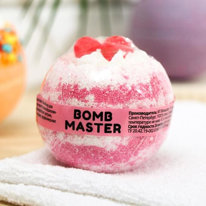 Бомбочка для ванн Bomb Master «Розовое сердечко», 120 г