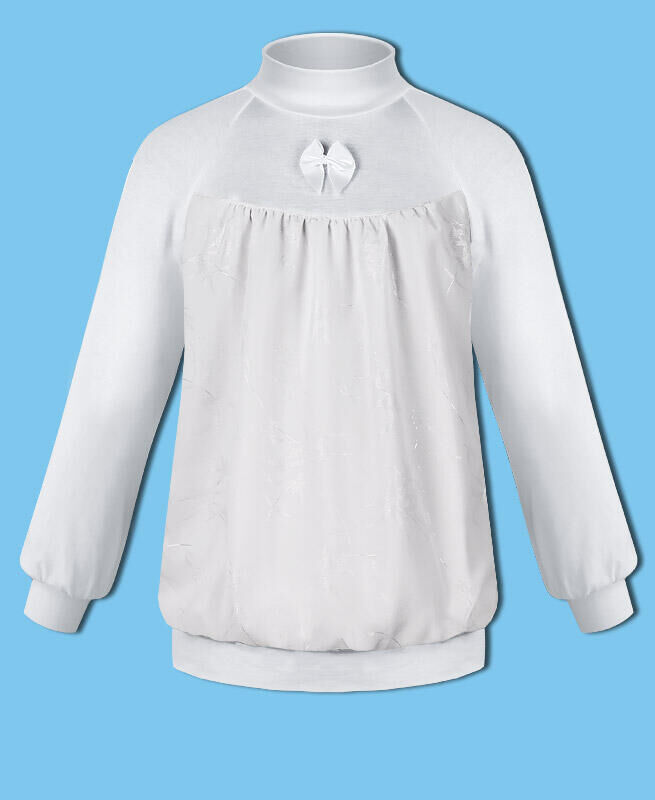 Радуга дети Белая школьная блузка для девочки Цвет: белый
