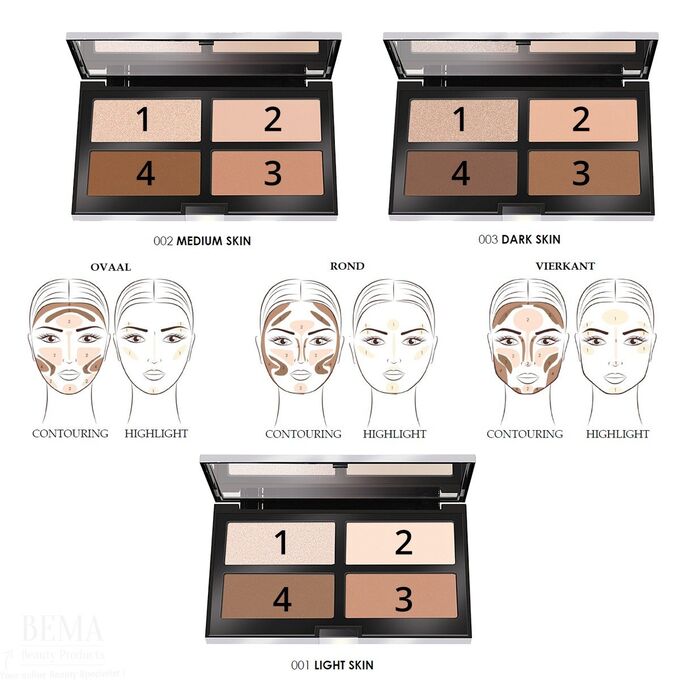Как выглядит скульптор для лица Pupa / .Пупа набор для контуринга Contouring @ Strobing Palette 001 Спецпредложе