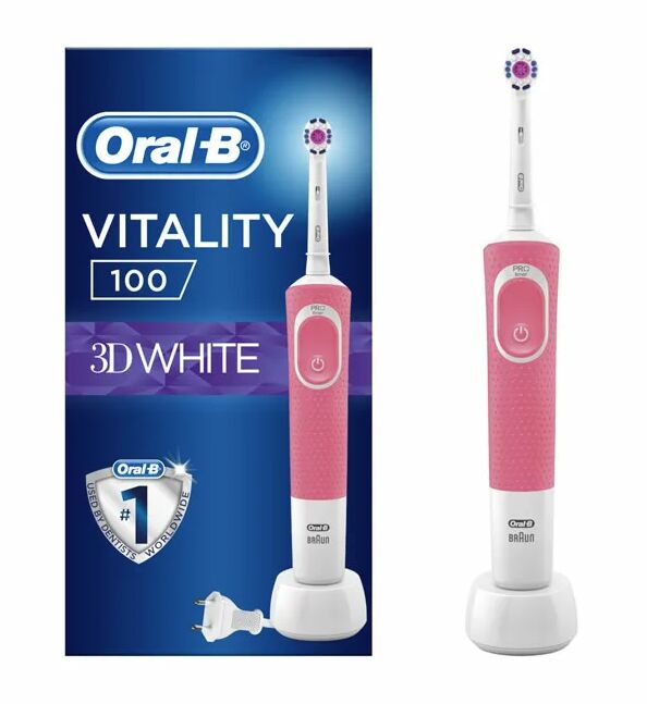 Орал-Би Щетка Зубная Электрическая Vitality D100.413.1 Pro 3D White Тип 3710 С Заряд.Устр. Тип 3757 Розовая