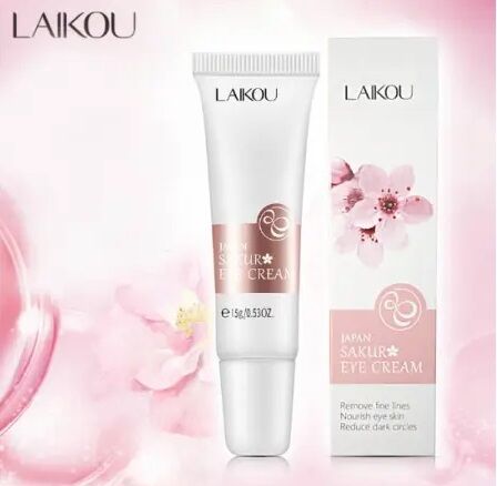 LAIKOU JAPAN SAKUR EYE CREAM Крем для кожи вокруг глаз с экстрактом сакуры, 15г