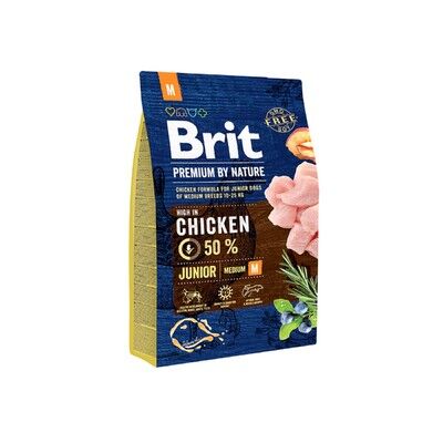 Суxой корм Brit Premium by Nature Junior M для собак, средниx пород, 3 кг
