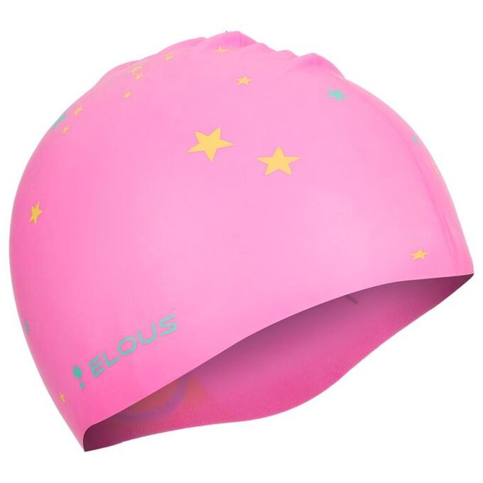 Шапочка для плавания Elous, детская, EL008, силиконовая, единорог, цвет розовый