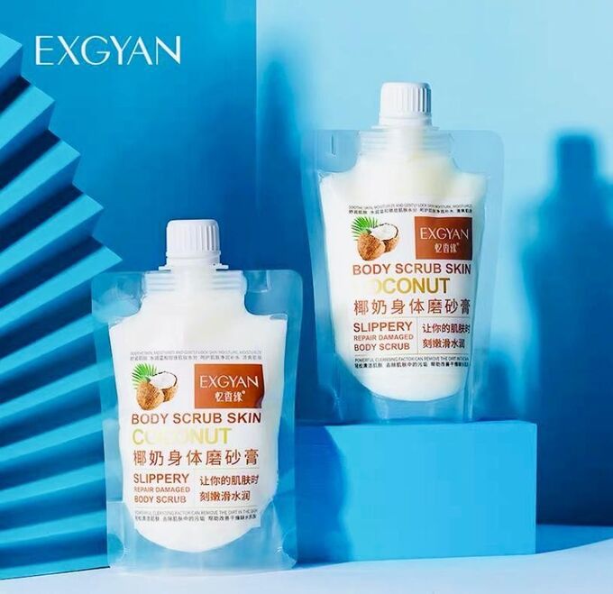 EXGYAN Увлажняющий скраб для тела c кокосом Body Scrub Skin Coconut 300гр.