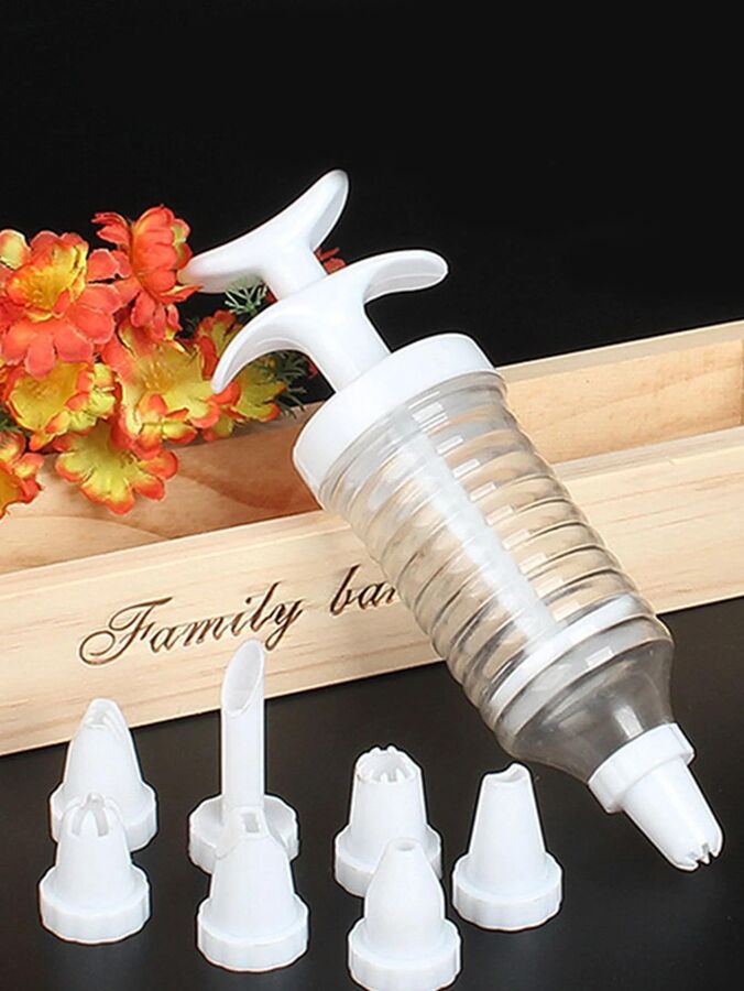 Nozzles Icing Syringe Decorating Set 4 насадками