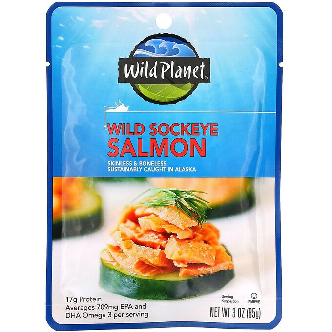 Wild Planet, Wild Sockeye Salmon, 3 oz (85 g)