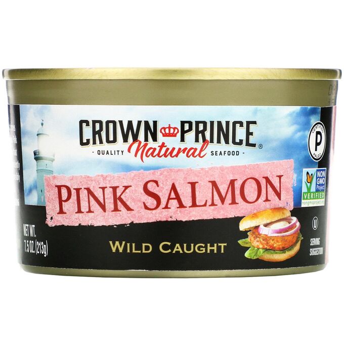 Crown Prince Natural, Pink Salmon, Wild Caught, 7.5 oz (213 g)