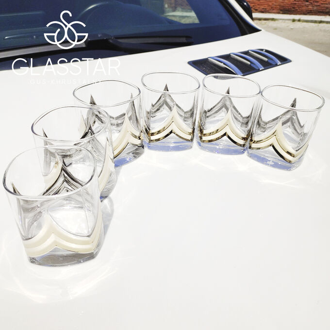 GLASSTAR Gus-Khrustalny Набор 6 стаканов для виски &quot;Триумф&quot; 330 мл