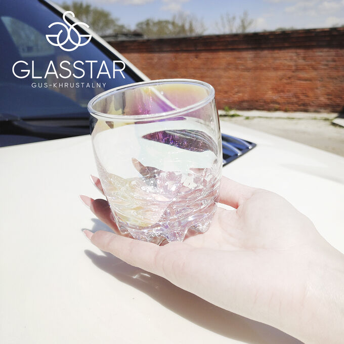 GLASSTAR Gus-Khrustalny Набор 6 стаканов для виски Glasstar &quot;Лиловая дымка&quot; 315 мл