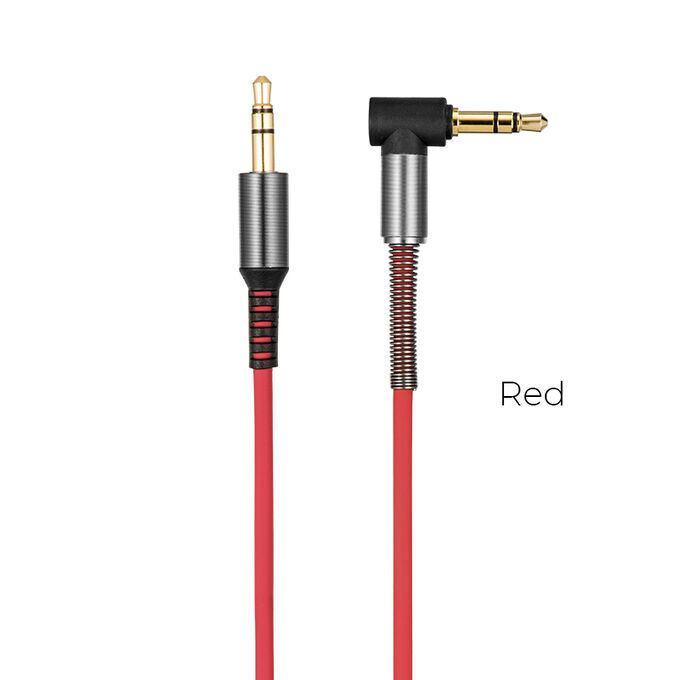 Аудио-кабель HOCO UPA02, AUX, 1 м, красный