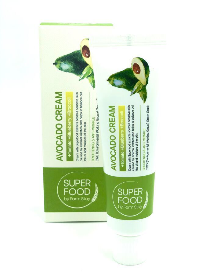 Питательный крем для лица с экстрактом авокадо Farm Stay Avocado Cream Super Food 60гр