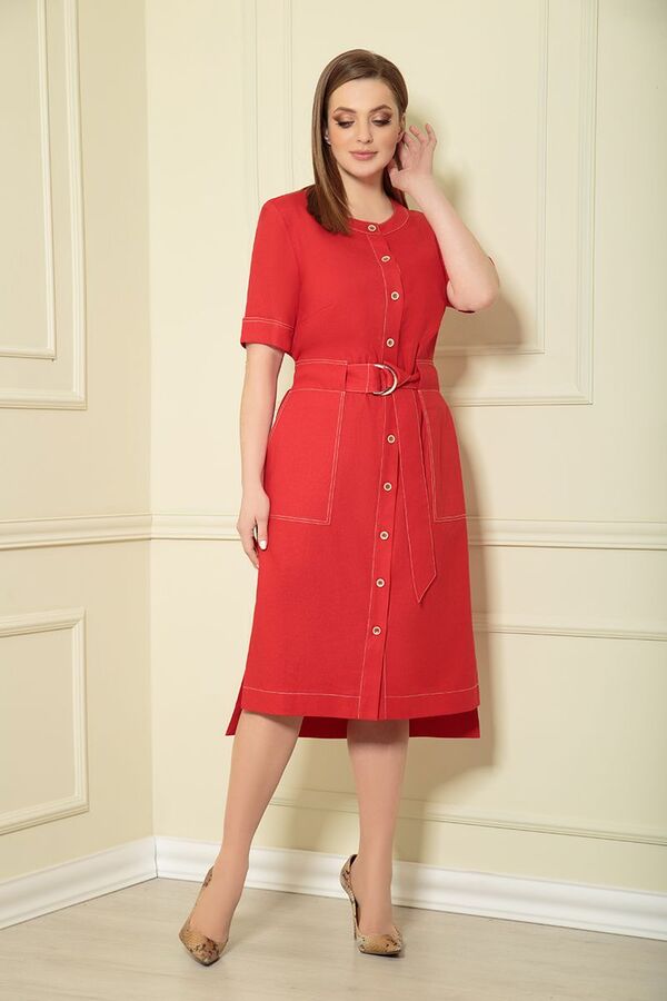 Платье Andrea Style 0362/8 красный