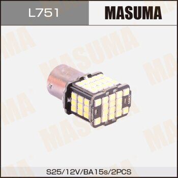 Лампы светодиодные Masuma LED BA15s 12V/21W SMD 1-2W одноконтактные (комплект 2шт) L751
