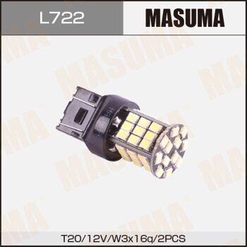 Лампы светодиодные Masuma LED T20 12V/21+5W SMD 1-2W двухконтактные (комплект 2шт) L722