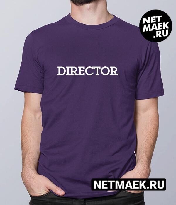 Мужская Футболка с надписью DIRECTOR DARK, цвет фиолетовый