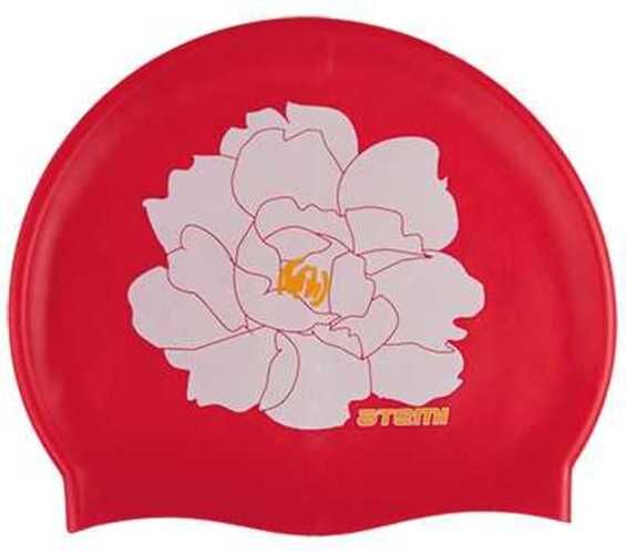 Шапочка для плавания, силикон цв. красный (цветок) тм. ATEMI во Владивостоке