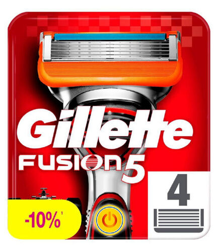 GILLETTE FUSION Power Сменные кассеты для бритья 4шт