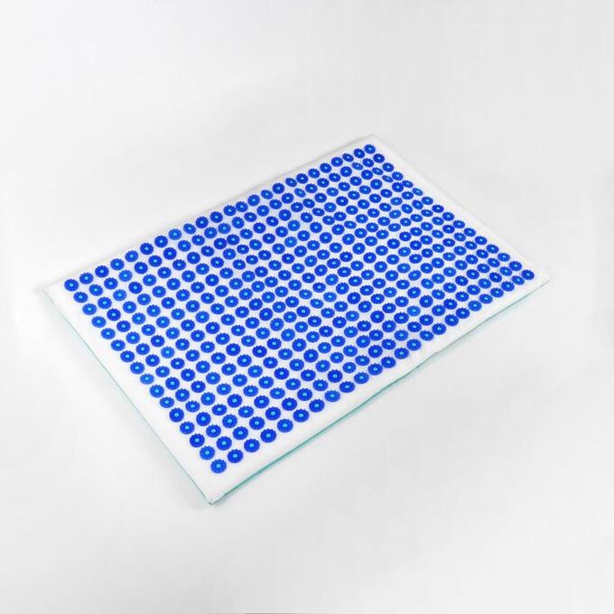 Иппликатор - коврик, мягкий, 50 ? 75 см, 384 модуля, цвет белый/синий