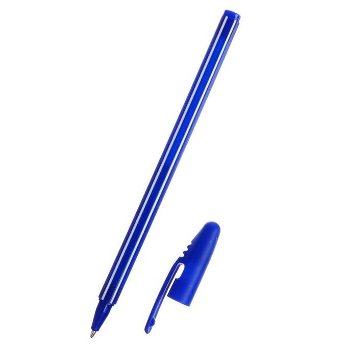 Ручка шариковая &quot;Полоски синий/белый&quot;, 0.5 мм, стержень синий