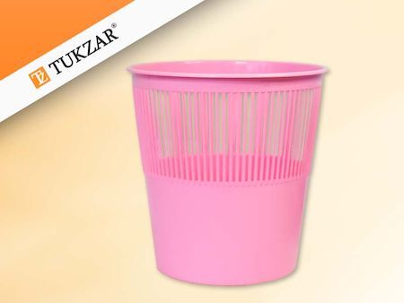 Корзина для бумаг 12 литров пластиковая розовая TZ 11824-16 Tukzar