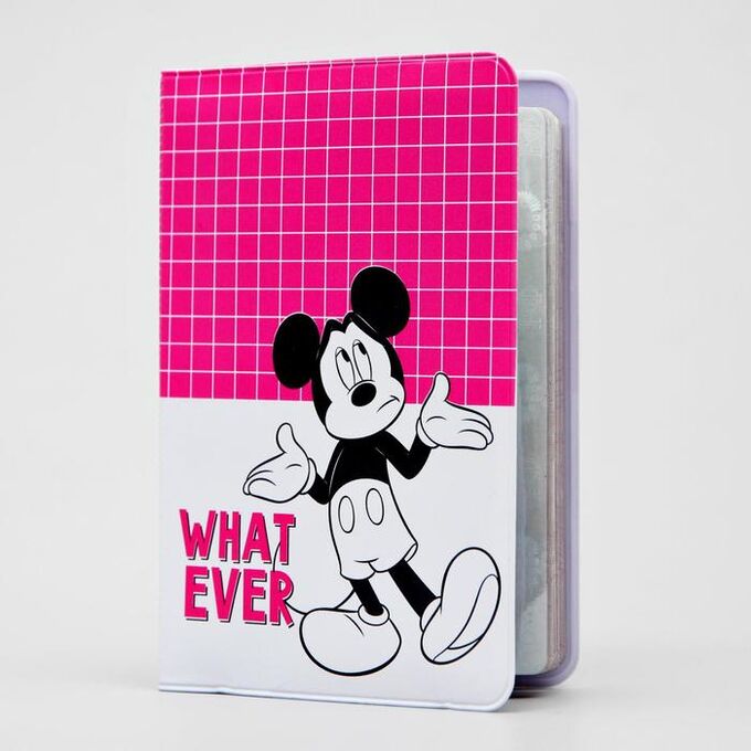 Disney Обложка для паспорта &quot;What ever&quot;, Микки Маус