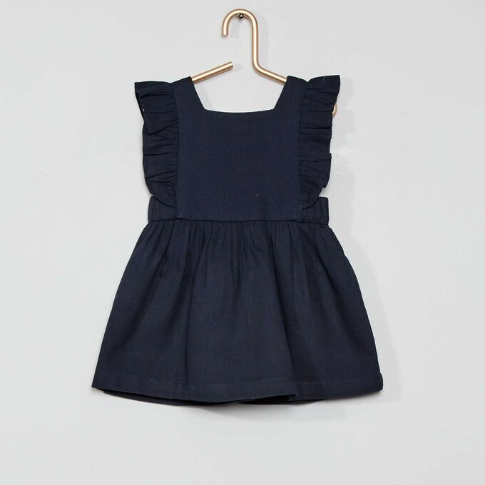 Комплект платье + шорты-шаровары из экологически чистого материала - голубой