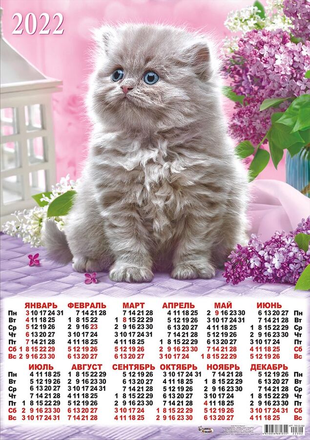 Листовой календарь на 2022 год А2 &quot;Кошка&quot;