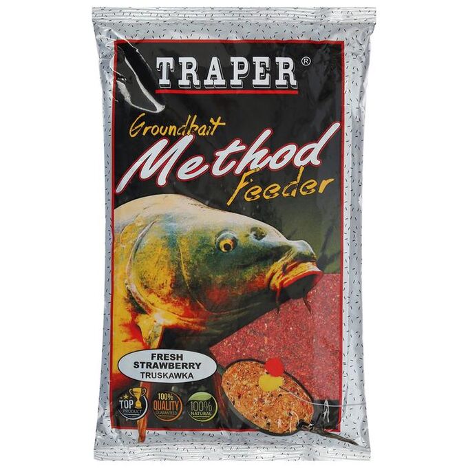 Прикормка Traper «Метод фидер», клубника, 750 г