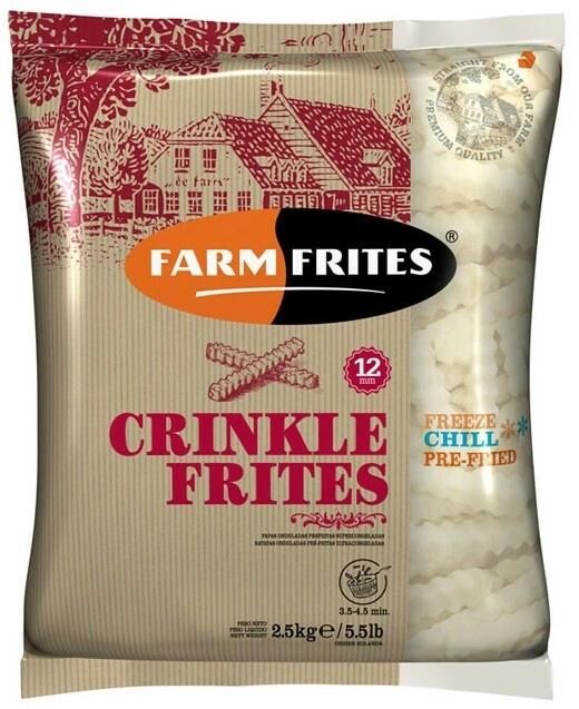 Картофель фри волнистый, 12mm /Сrinkle Frites, Фарм Фритес, 2500 г