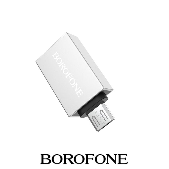 Адаптер-переходник Borofone BV2 USB-A 3.0 MicroUSB
