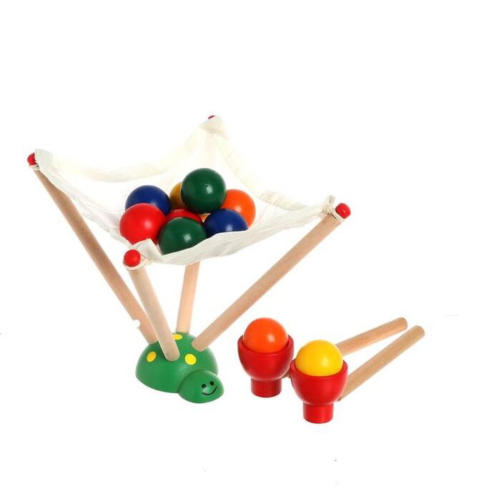 Деревянная игрушка «Вылови шарик», 7,5 * 9,5 * 16,5 см