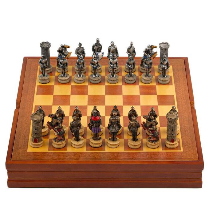 Шахматы сувенирные &quot;Крестовый поход&quot;, h короля=8 см, h пешки=6,5 см, 36 х 36 см
