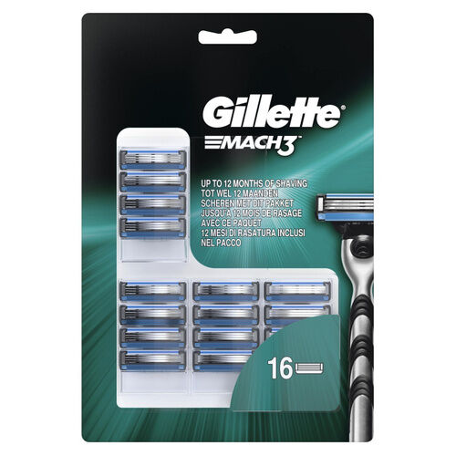 GILLETTE MACH3 Сменные кассеты для бритья 16шт