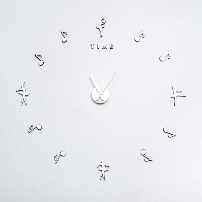 Часы-наклейка &quot;Искусство&quot;, плавный ход, d=70 см, стрелки 22,5 см, 16.5 см, 1АА