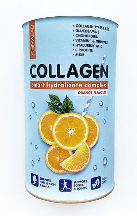 Коллагеновый коктейль со вкусом апельсина Collagen orange flavour Chikalab 400 гр.