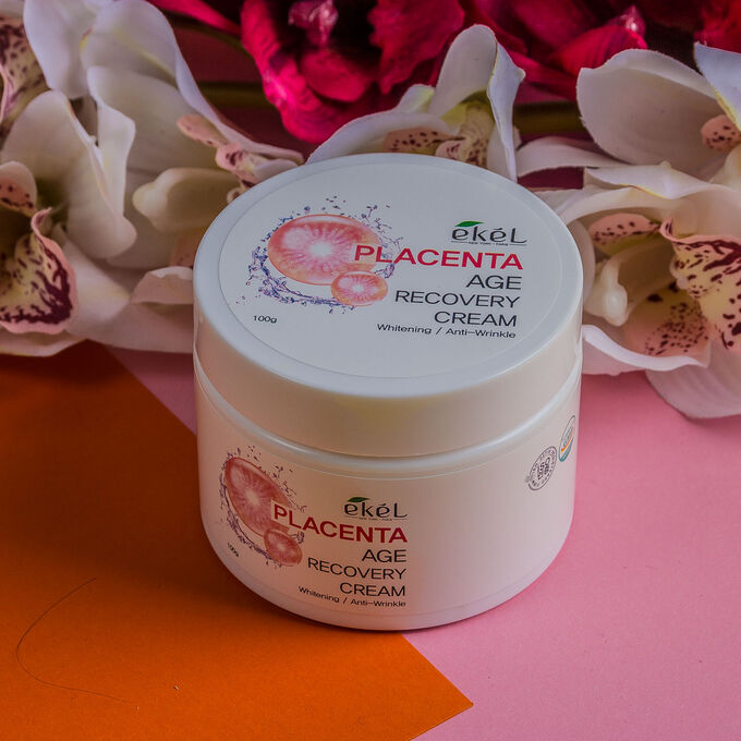 Крем для лица с плацента Ekel Age Recovery Placenta Cream 100 гр, ,