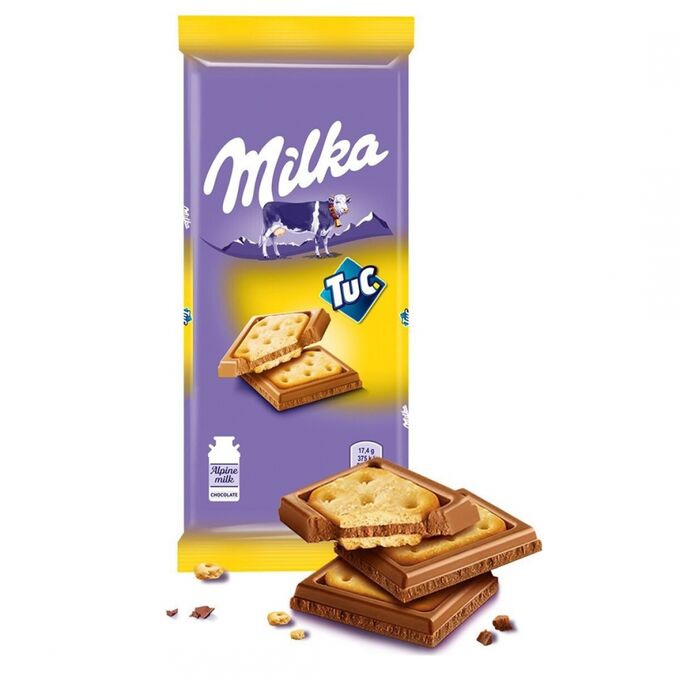 Milka Шоколад Милка молочный с соленым крекером TUC 87г