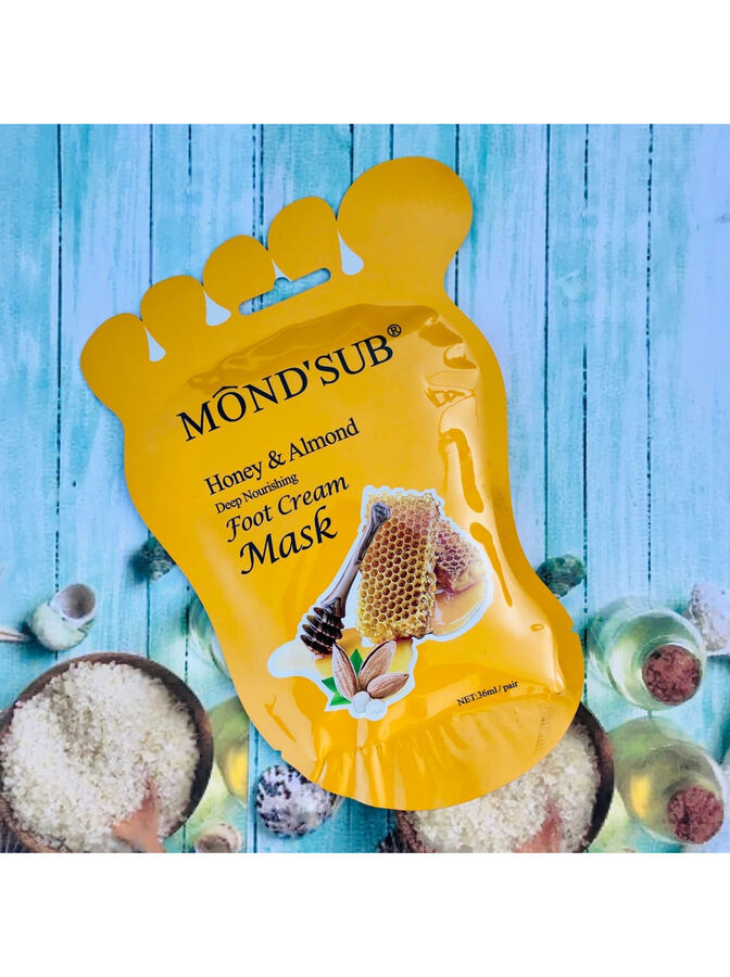MOND&#039;SUB Питательные маски для ног с медом и миндалем