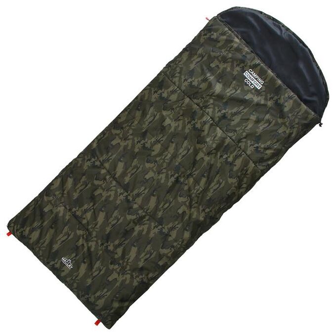 Спальник 4-слойный, R одеяло+подголовник 225 x 100 см, camping comfort cold, таффета/оксфорд, -15°C